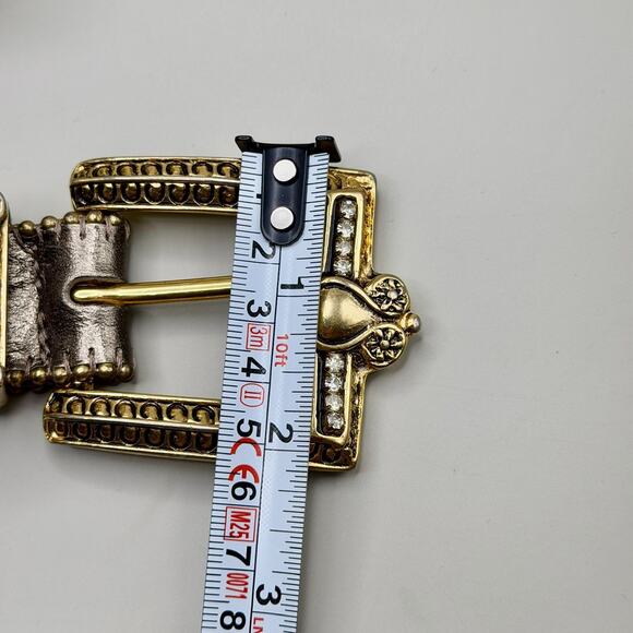 Vintage 90s Streats Ahead Leather Belt with Rhinestones Glam Western Cowgirl New main image 7